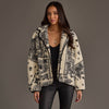 Cream & Black Paisley Fleece Coatigan