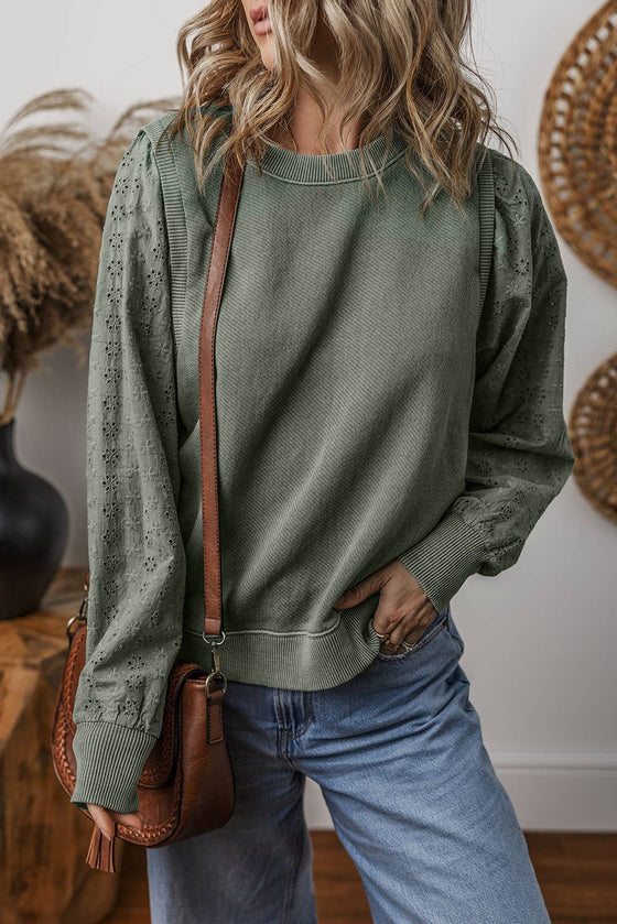 Cut-out Design Pullover Sweatshirt