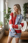 Mineral Washed Americana Flag Sweatshirt