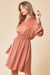 Smocked Waist Shirred Dress