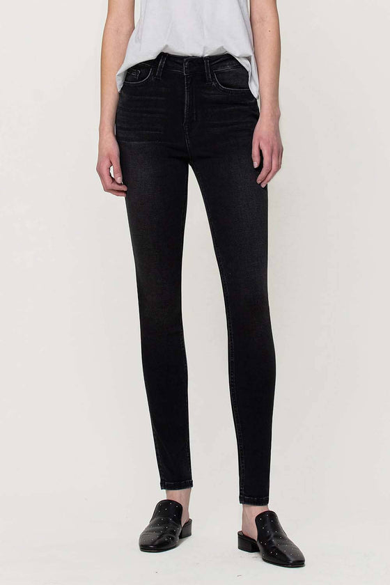 Black High Rise Super Soft Ankle Skinny Jeans