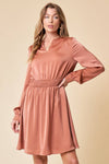 Smocked Waist Shirred Dress