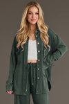 Pine Green Washed Soft Button Up