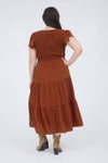 Plus | Flutter Sleeve Midi Dress | Blu Pepper