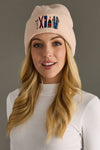 Blush Ski Embroidered Knit Beanie